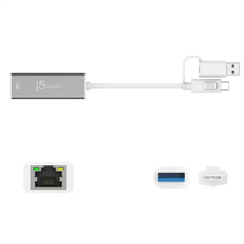 j5create USB-C to 2.5 Gigabit Ethernet Adapter, JCE145C