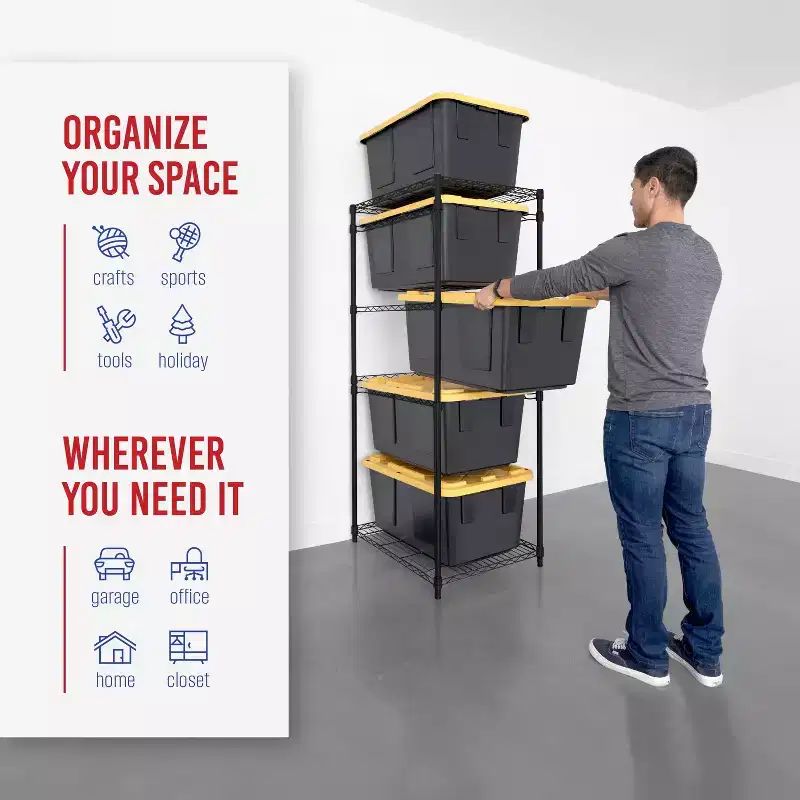 27 Gallon Bin Rack