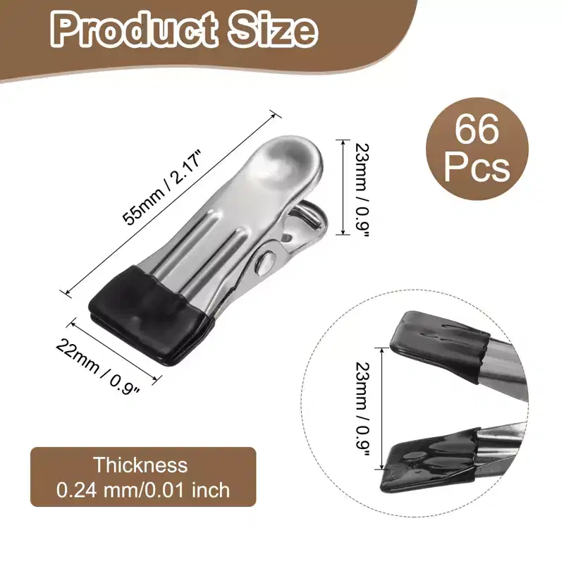 Unique Bargains Stainless Steel Multipurpose Outdoor Clothes Pins 66 Pcs