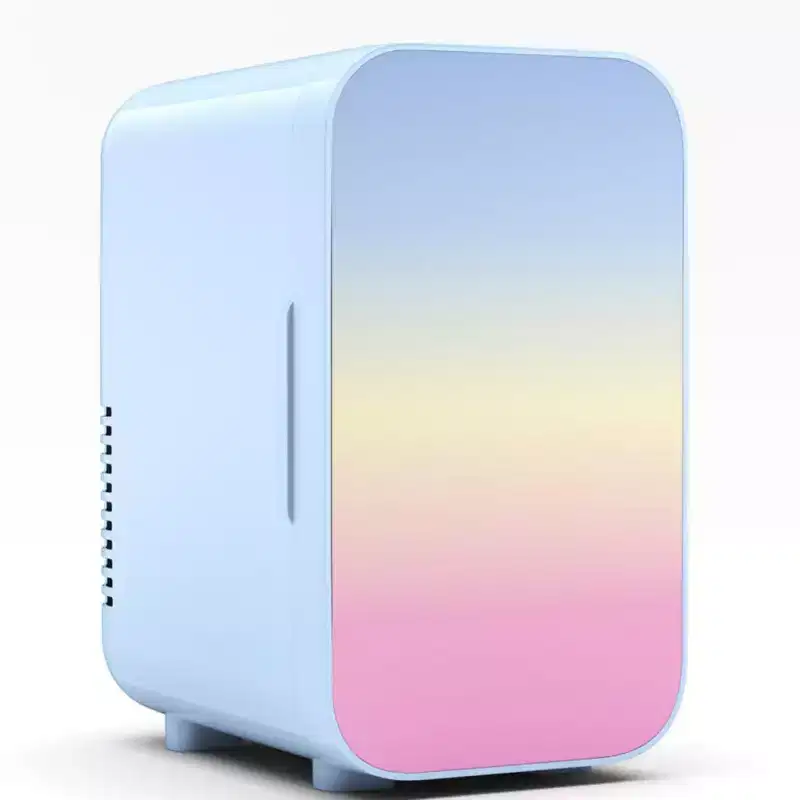 Morfone 6L Blue Mini Fridge with Cooling/Heating Function 110V AC/12V DC, Home & Car Use Ideal for Snacks Beverages and Skincare Products