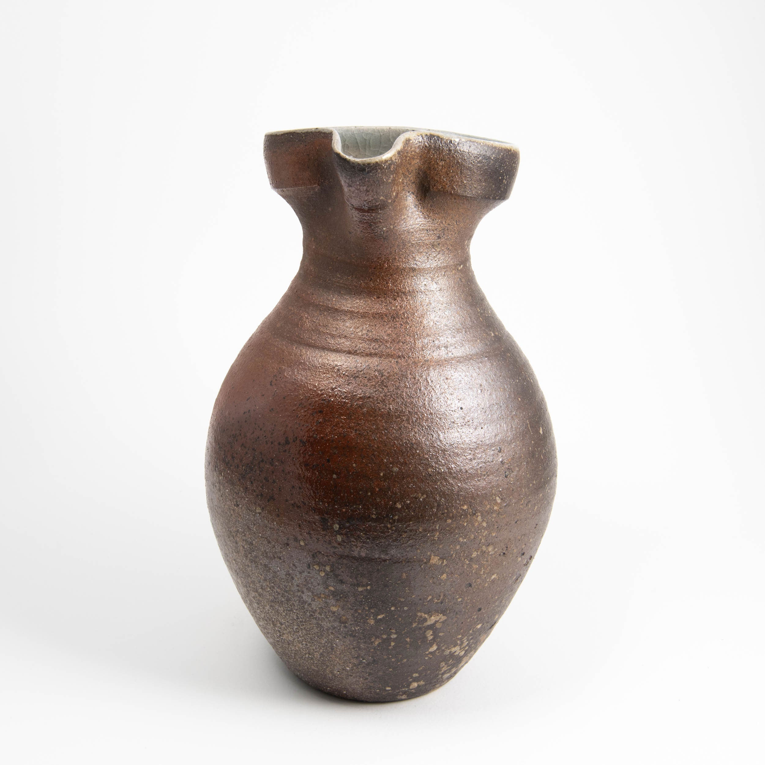Celadon Wadding Wood Fired Round Devon Jug