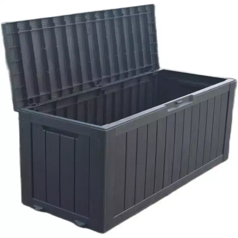 COZONY 120 Gallon Deck Box, Outdoor Storage Container Steel Insert Waterproof Lockable UV Resistant for Patio Furniture Garden Tools Pool Supplies