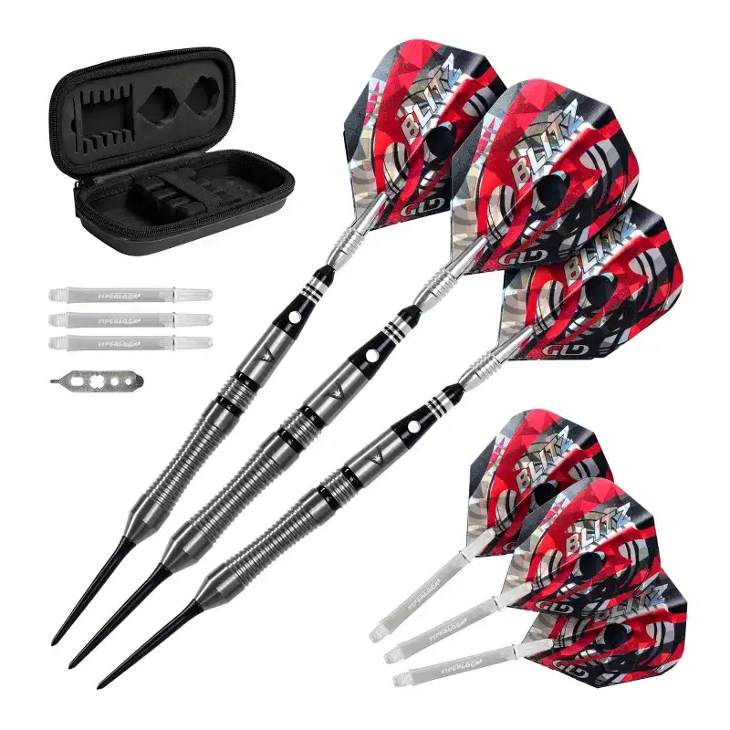 Viper Blitz 95% Tungsten Steel Tip Darts 26 Grams with Point Sharpener