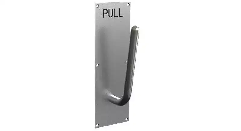 Brixwell Hands Free Arm Door Pull, 16 Height, 4 Width, Aluminum Material, Includes Screws, Satin Chrome Finish