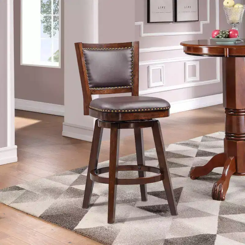 Swivel Bar Stool Cappuccino Finish
