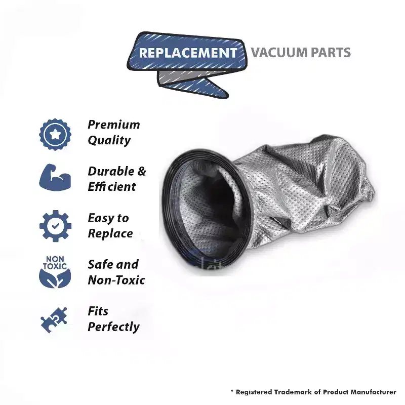 Topvacuumparts Replacement Part For Proteam 6Qt ProVac PV100, BV11, Qtrvac, Trailvac Vacuum Cleaner Cloth Bag # compare to part 100564