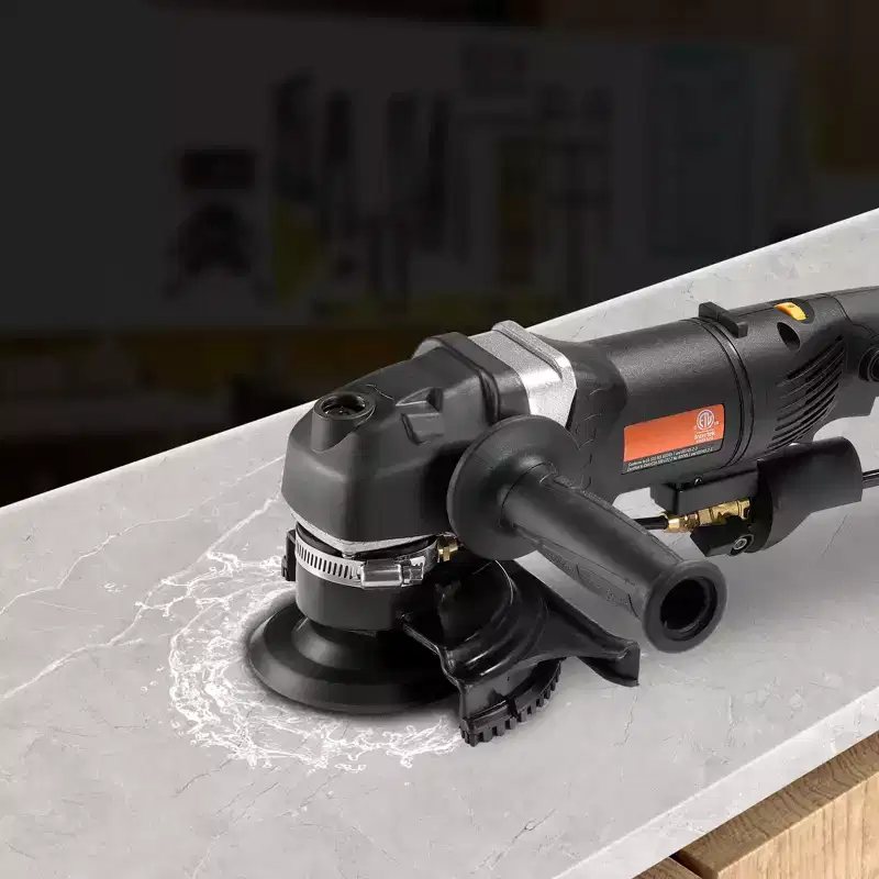 VEVOR Wet Polisher 800W, 4 Concrete Grinder with 6 Variable Speed and 7 Polishing Kits, Wet Grinder Machine, Black
