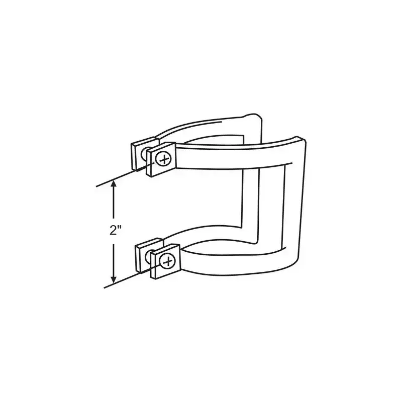 Brixwell 22-67pa Shower Door Handle Set complete Bracket Assembly chrome Plated With Screws