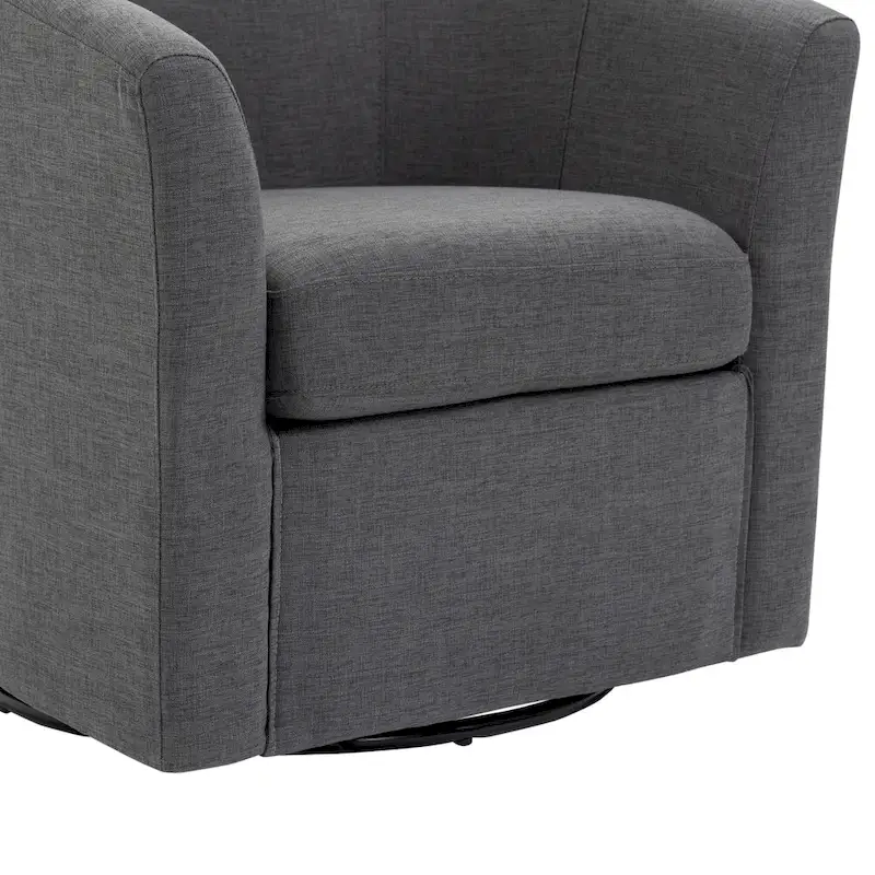 Ensemble de 2 fauteuils pivotants modernes rembourrés de style tonneau, fauteuils d'appoint pour salon