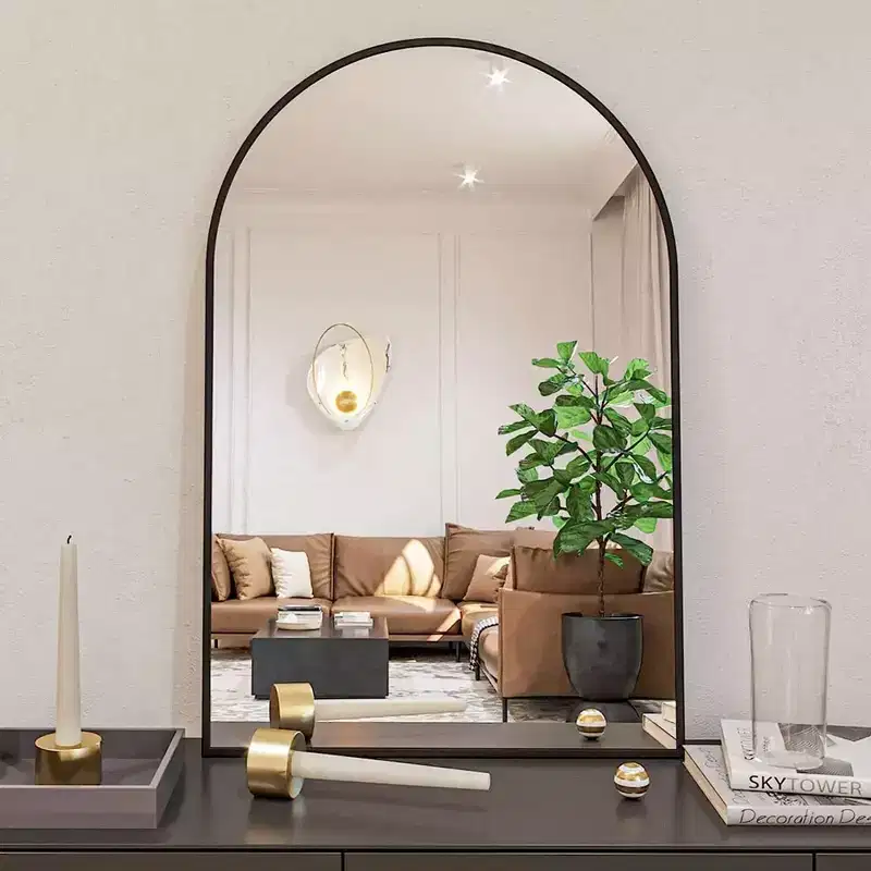 Achara Modern Aluminium Arched Bathroom Wall Mirror
