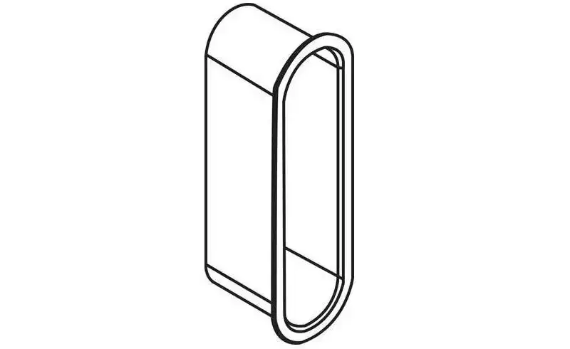 Brixwell Dust Cap For Latch Deadbolt Strikes And Tongue Strikes, Plastic Material, 2-9/16 Height, 9/16 Insert Width (Fits into Hole), Black Finish