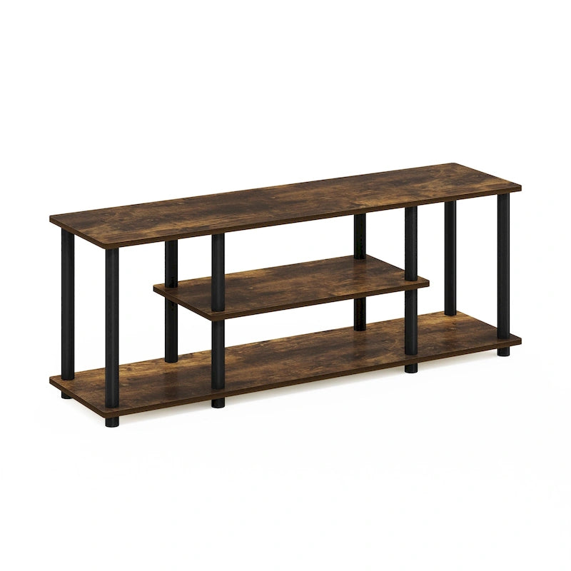 3-Tier Entertainment TV Stand with Open Shelves