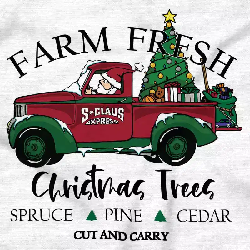 Farm Fresh Christmas Tree Truck Hoodie Sweatshirt Women Men Brisco Brands