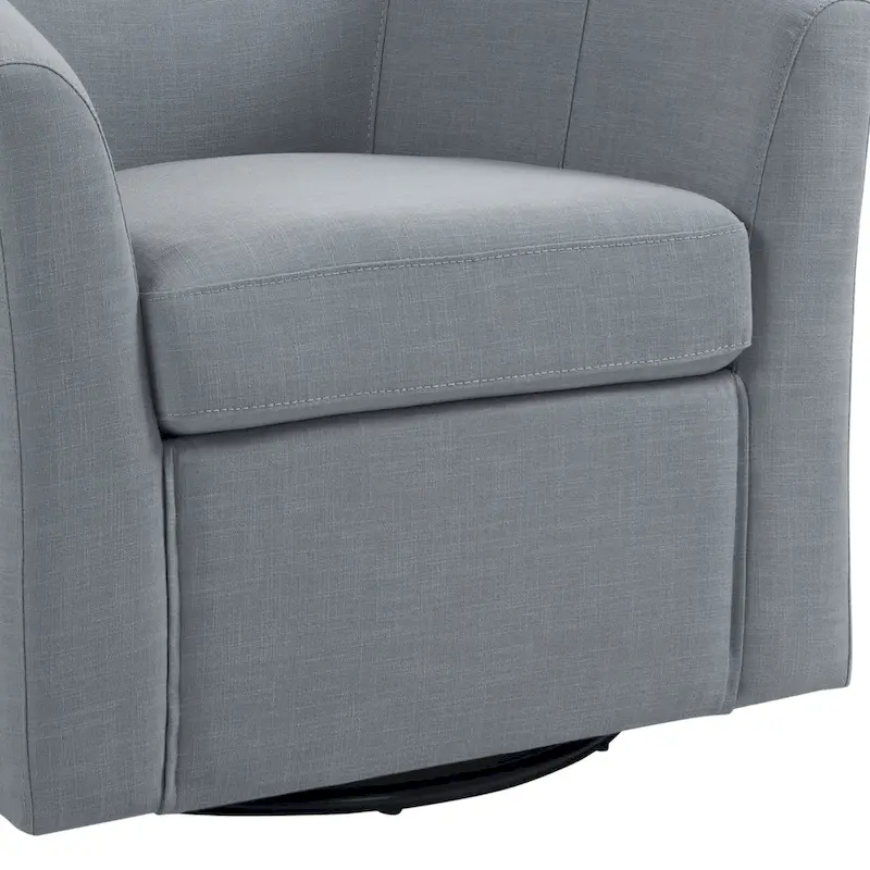 Ensemble de 2 fauteuils pivotants modernes rembourrés de style tonneau, fauteuils d'appoint pour salon