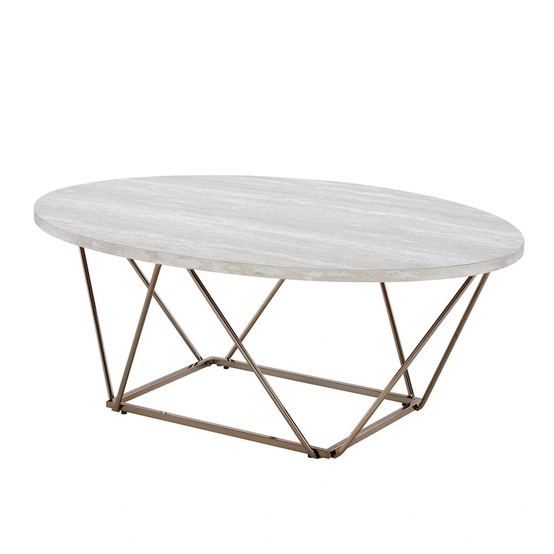 Ravine Faux Marble Top Coffee Table
