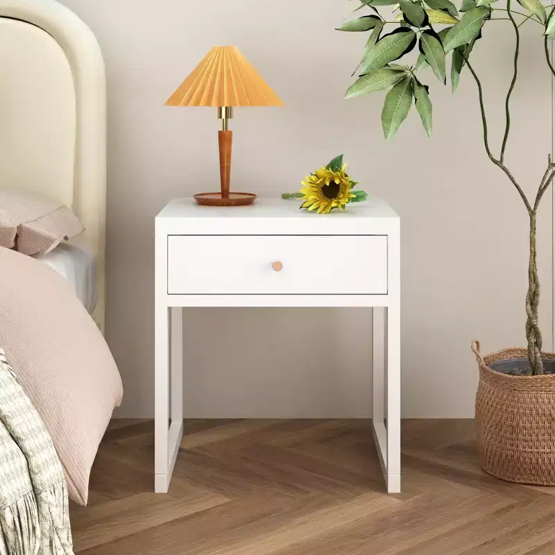 Minimalist Nightstand Drawer Storage Round/Cylinder (W808P298012)