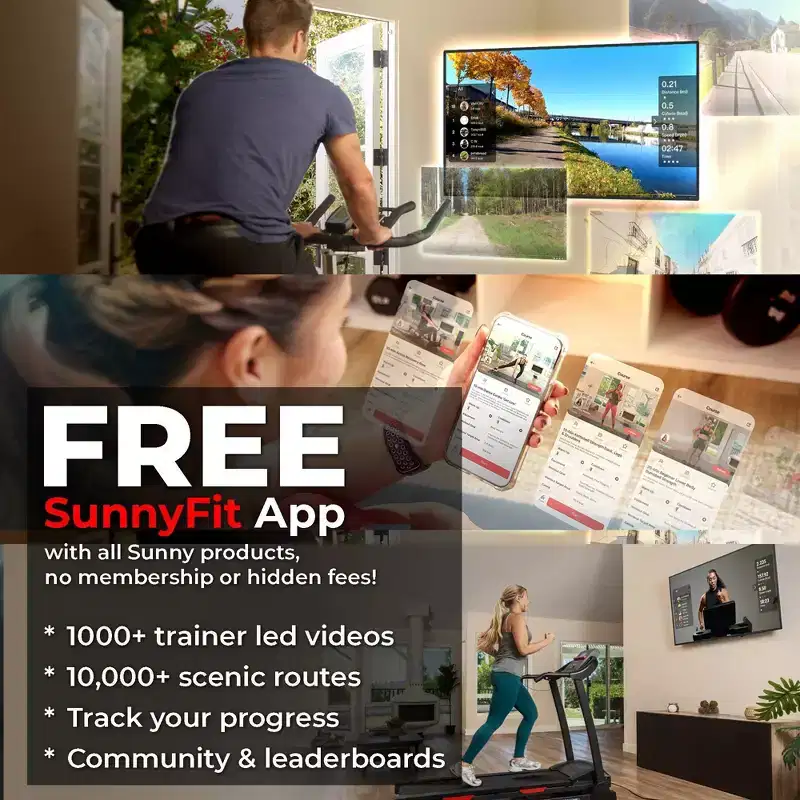 Sunny Health & Fitness Helius Lite Smart Brushless Motor Treadpad Treadmill