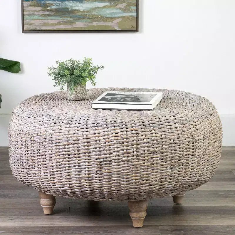 East at Main Borneo Round Coffee Table Tan