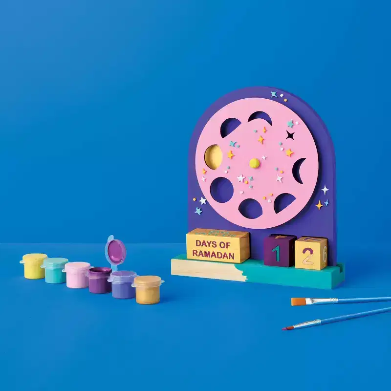 Ramadan Craft Wood Countdown Clock Painting Activity Kit - Mondo Llama™
