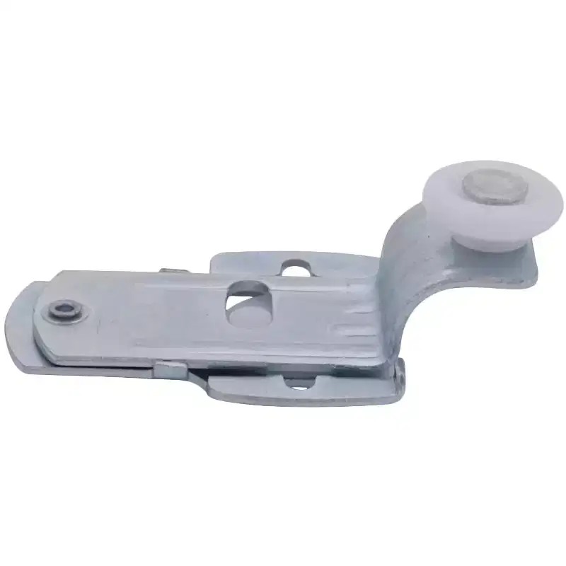 Brixwell By-Pass Hanger 1/2 Offset, With 3/4 Nylon Wheel, 2-7/8 Overall Height, For Sliding Door Systems, Steel Construction, White Wheel