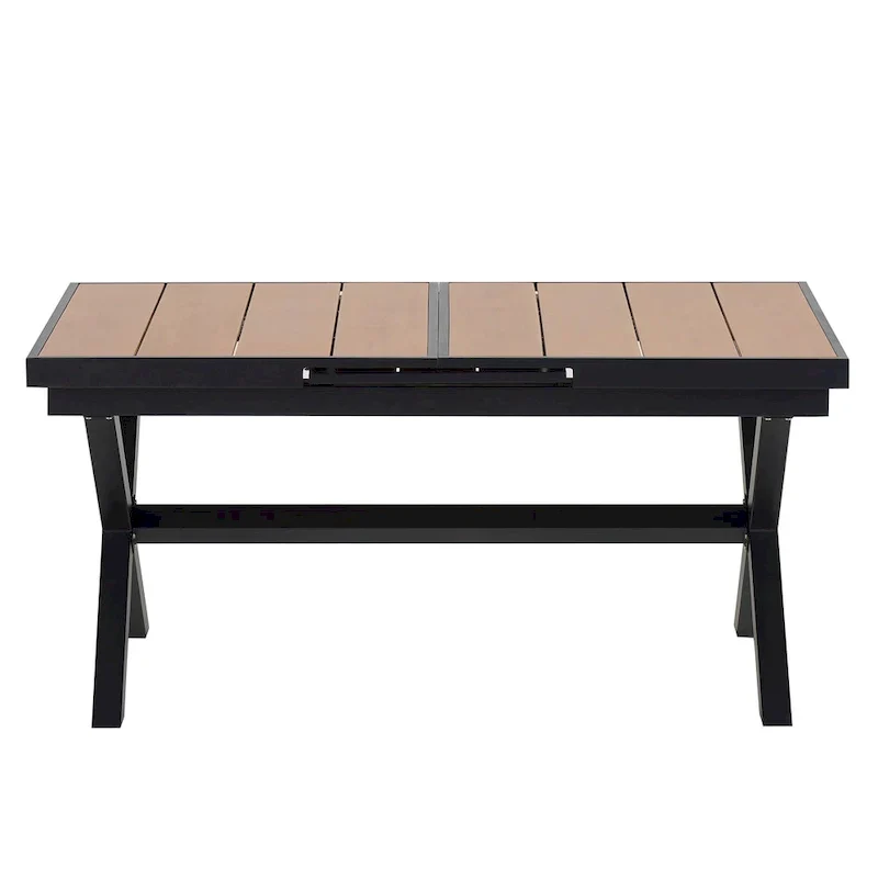 7-Piece Outdoor Extendable Dining Set with Extendable Table and 6 Armrest Chair