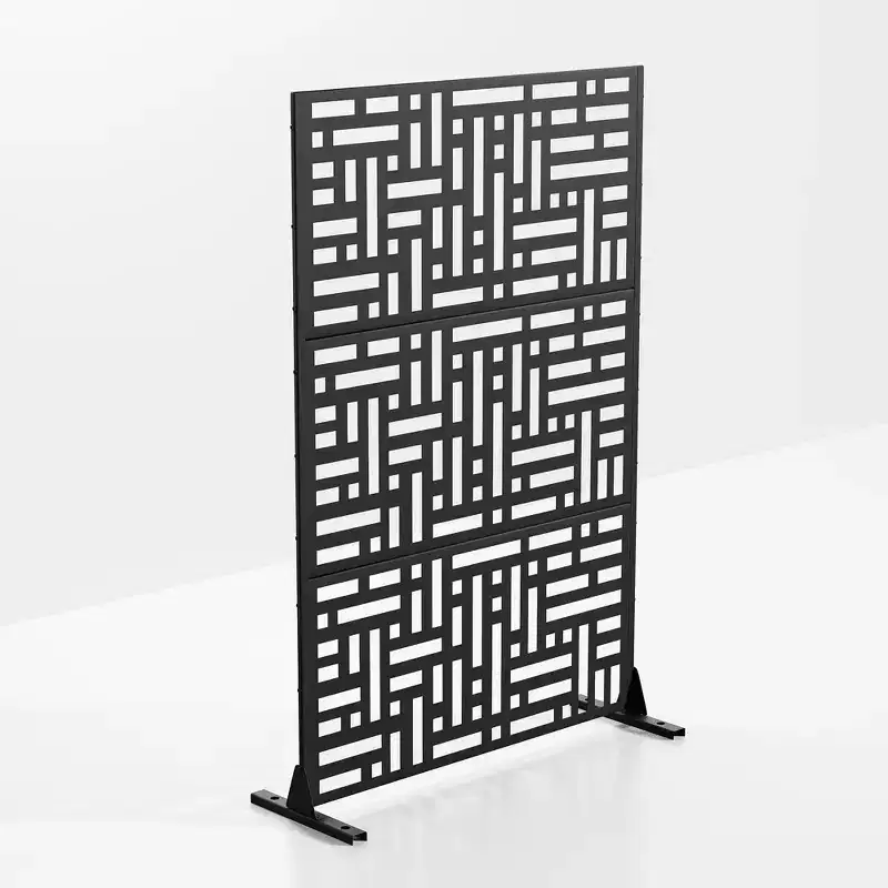 71.37x46.8x15.6 Inch Black Galvanized Sheet Room Divider - Precise Measurement Guide