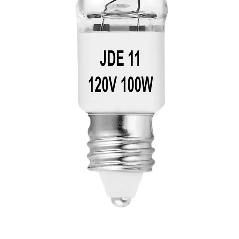 4-Pack JDE11 120V 100W Halogen Bulbs - Warm White T4 E11 for Chandeliers, Pendants, Lamps & More - Ideal for Family Homes