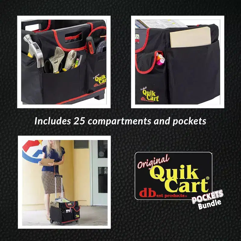 dbest products Quik Cart Pockets Bundle Sports Rolling Crate