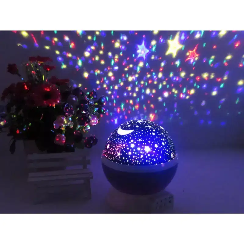 JuzToys Night Light Projection Lamp, Starry Skies, Purple
