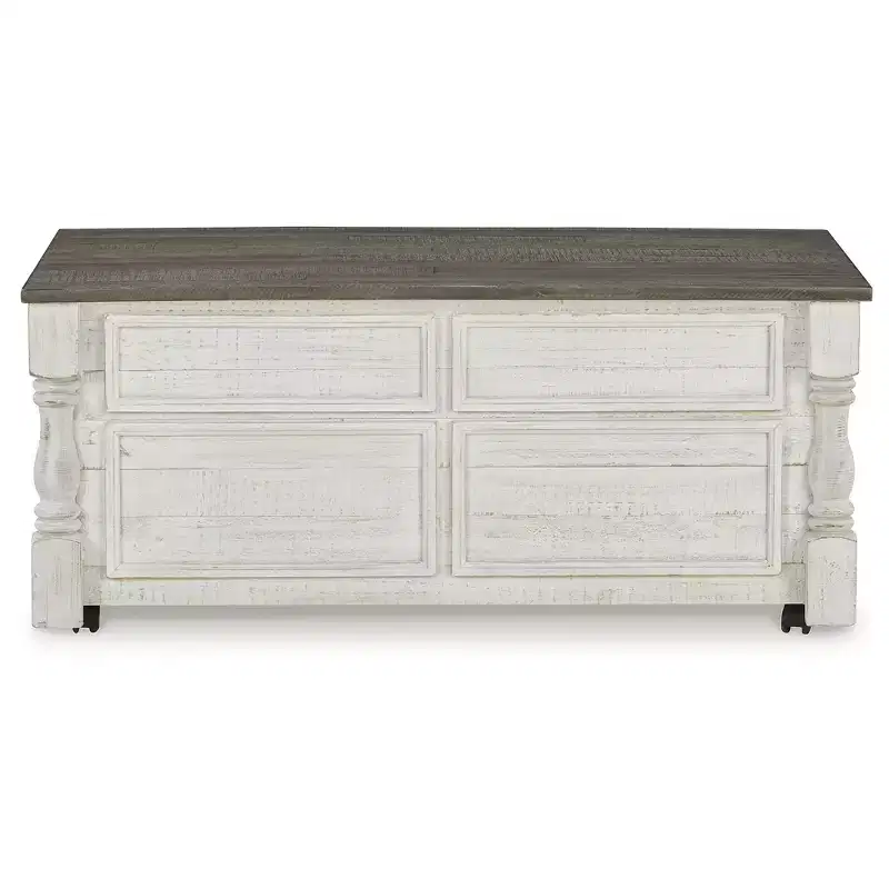 Signature Design by Ashley Casual Havalance Lift-Top Coffee Table, White/Gray
