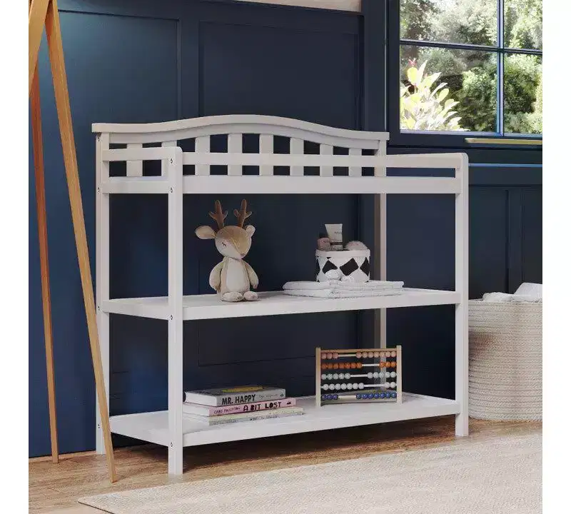Child Craft Hampton Arch Top Crib and Changing Table Nursery Set, 2-Piece, Includes 4-in-1 Convertible Crib and Changing Table