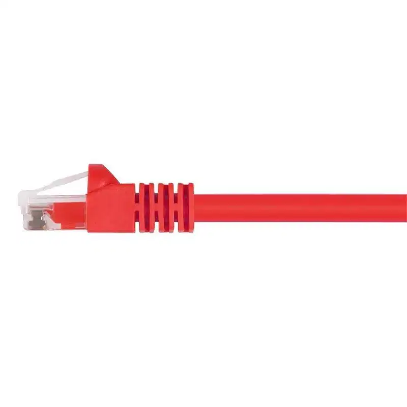 Monoprice Cat6 Ethernet Patch Cable - 7 Feet - Red | Network Internet Cord - RJ45, Stranded, 550Mhz, UTP, Pure Bare Copper Wire, Crossover, 24AWG