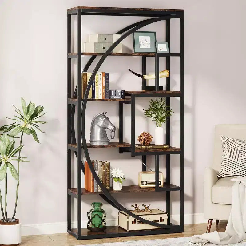 Tribesigns 5-Tier Bookshelf, 70.8 Book Display Case Unit for Home Office