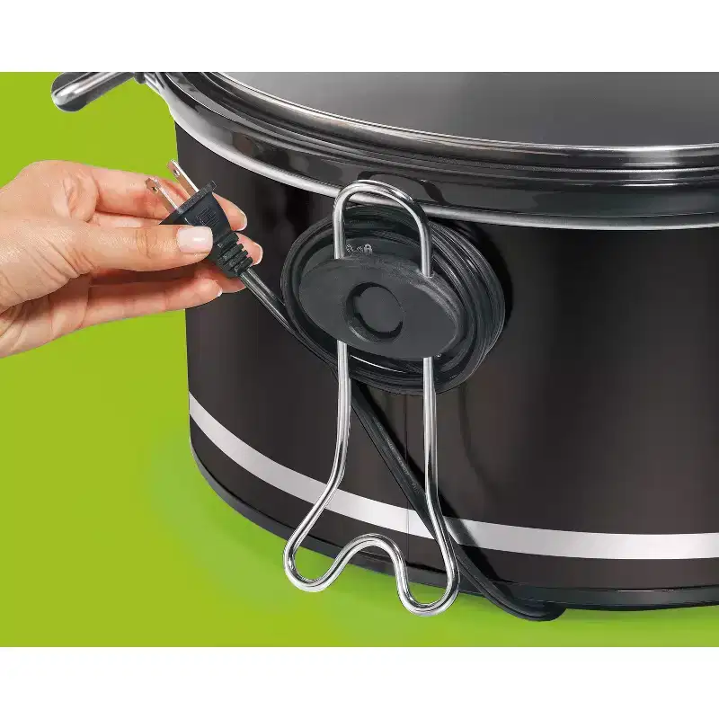 Hamilton Beach 8qt Slow Cooker - Black: Removable Stoneware Pot, Automatic Shut-Off, Dishwasher-Safe, 3 Settings
