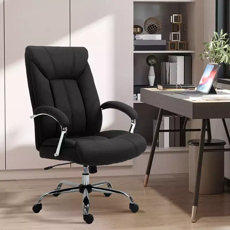 Vinsetto High Back Home Office Chair, Computer Desk Chair with Lumbar Back Support and Adjustable Height