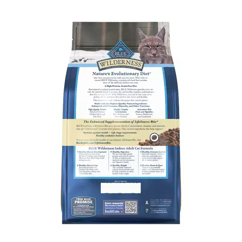 Blue Buffalo Wilderness Adult Dry Cat Food with Chicken & Lifesource Bits - 5lbs