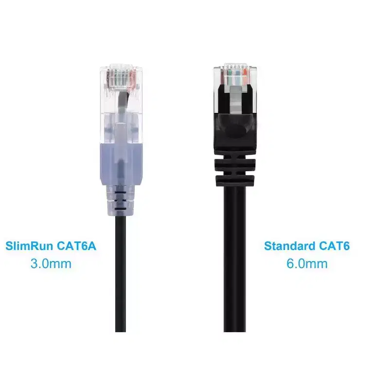 Monoprice Cat6A Ethernet Patch Cable - 3 Feet - Black | Network Internet Cord - RJ45, 550Mhz, UTP, Pure Bare Copper Wire, 10G, 30AWG, 10-Pack -