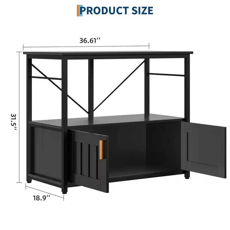 Heavy Duty Aquarium Stand for 40-50 Gallon Tank  Metal & Wood Cabinet, Holds 660lbs, Storage for Fish Accessories, Stylish Organizer for Home